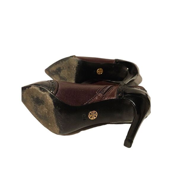 Tory Burch Noelle Leather Ankle Boots with Brogue detail. Size 7. - Picture 6 of 6